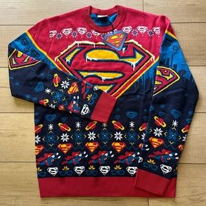Superman DC Comics Christmas Sweater NWT